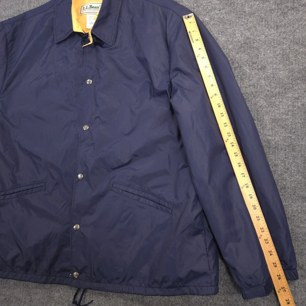 Vintage LL Bean Coaches Jacket Mens XXL Navy Blue Chamois Lined Made‎ In USA NEW